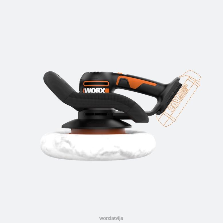 elektroinstrumenti 20 v strāvas sadales bezvadu 10 collu pulēšanas ierīce/buferis WORX JV4PF158