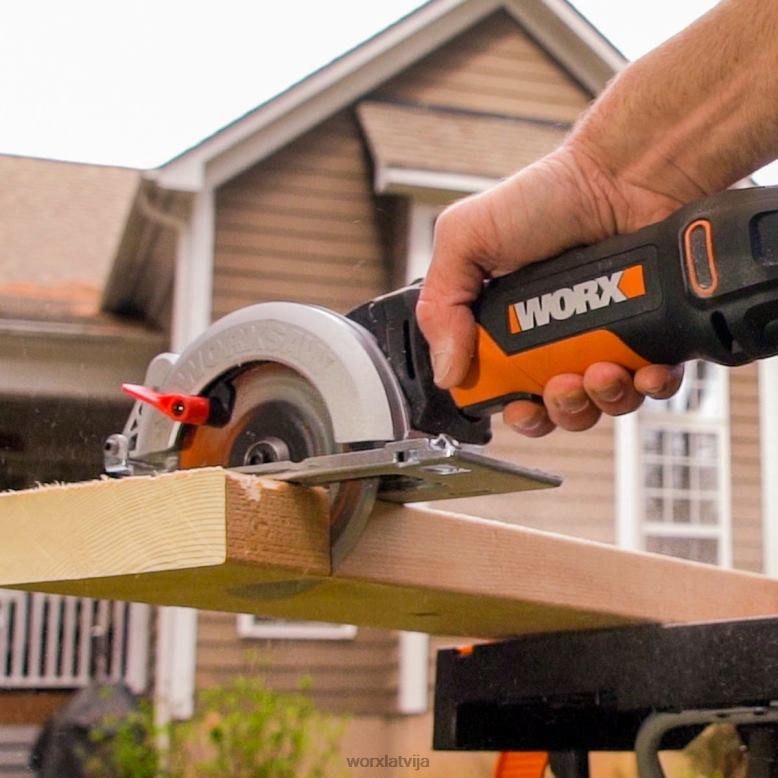 elektroinstrumenti 4-1/2 collu zāģis 4,5 ampēru kompaktais ripzāģis WORX JV4PF136