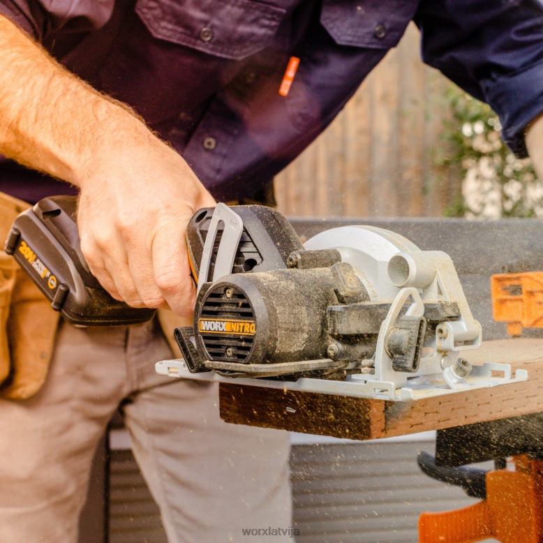 elektroinstrumenti nitro 20 v jaudas dalīšanas zāģis 4,5 collu bezvada kompaktais ripzāģis ar bezsuku motoru – tikai instruments WORX JV4PF142
