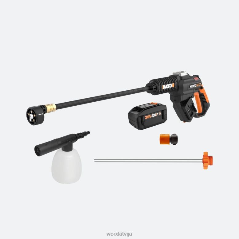 dārza instrumenti 20 V jaudas dalīšanas hidroshot pārnēsājams strāvas tīrītājs ar tīrīšanas piederumiem un 4,0 ah akumulatoru WORX JV4PF23