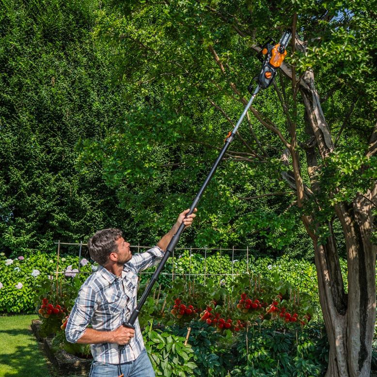 dārza instrumenti 8 ampēru elektriskais 10'' polu zāģis WORX JV4PF85