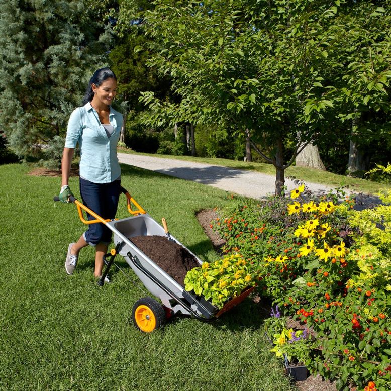 dārza instrumenti aerocart 8-in-1 pagalma rati / ķerra / lelle WORX JV4PF41