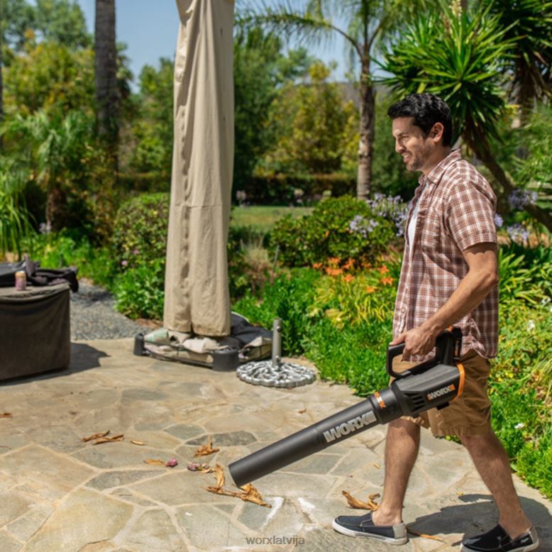 dārza instrumenti 20 V strāvas sadales bezvadu 12 collu stīgas trimmera/malu un turbīnas pūtēja kombinētais komplekts WORX JV4PF3