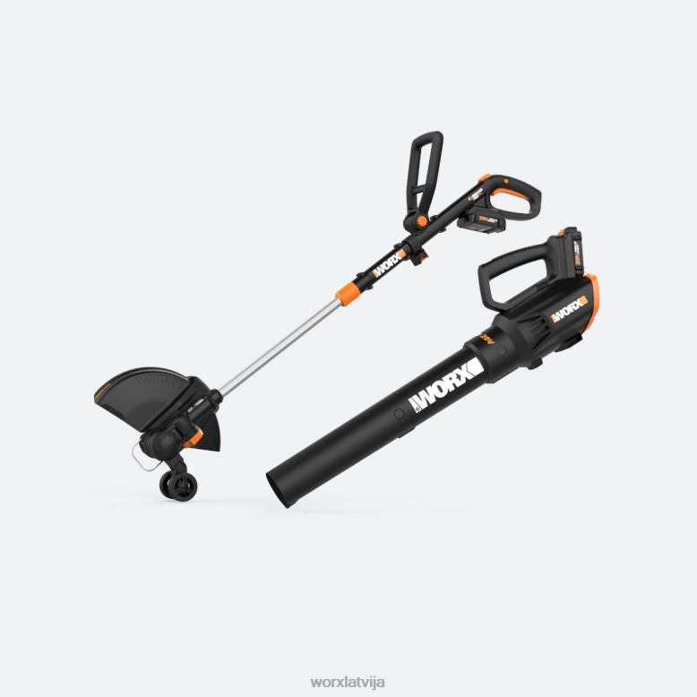 dārza instrumenti 20 v jaudas dalīšanas gt revolucionārais stīgas trimmeris/malu griezējs/mini-pļāvējs un turbīnas ventilatora kombinētais komplekts (pārtraukts) WORX JV4PF12